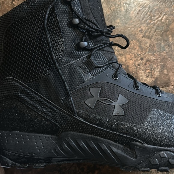 Men’s Size 12.5 Under Armor tactical black boots. Worn one time. - Picture 2 of 5